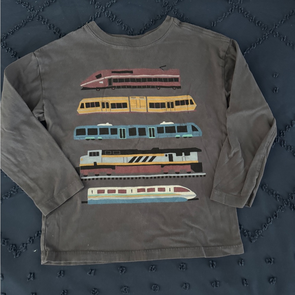 Hanna Andersson Graphic LS Tee with Trains
